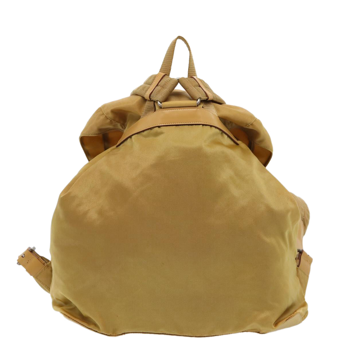 PRADA Backpack Nylon Yellow Auth