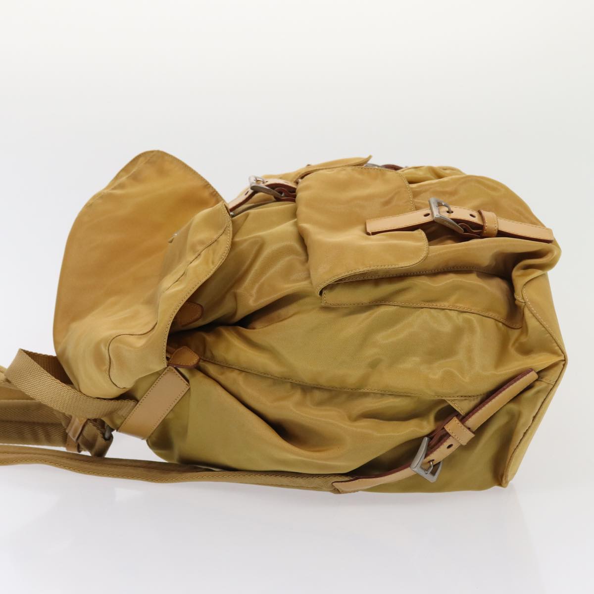 PRADA Backpack Nylon Yellow Auth