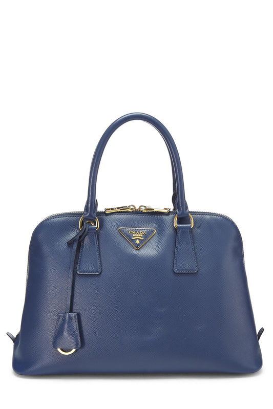 Prada, Blue Saffiano Promenade Medium, Blue Luxury Handbag