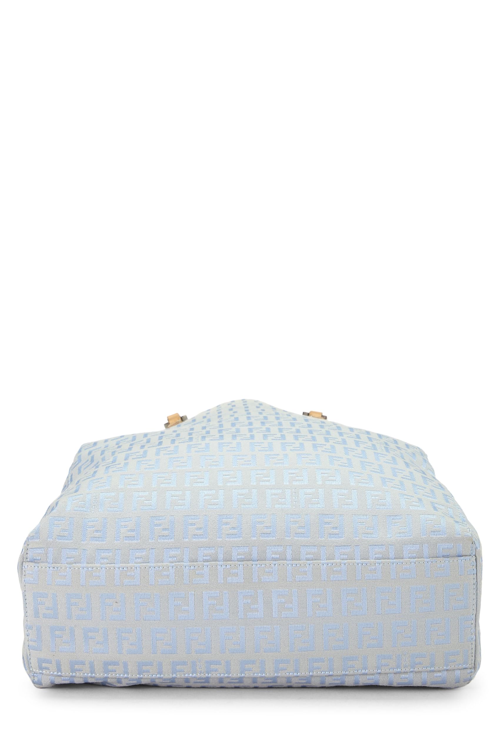 Fendi, Blue Zucchino Canvas Vertical Tote Small, Blue