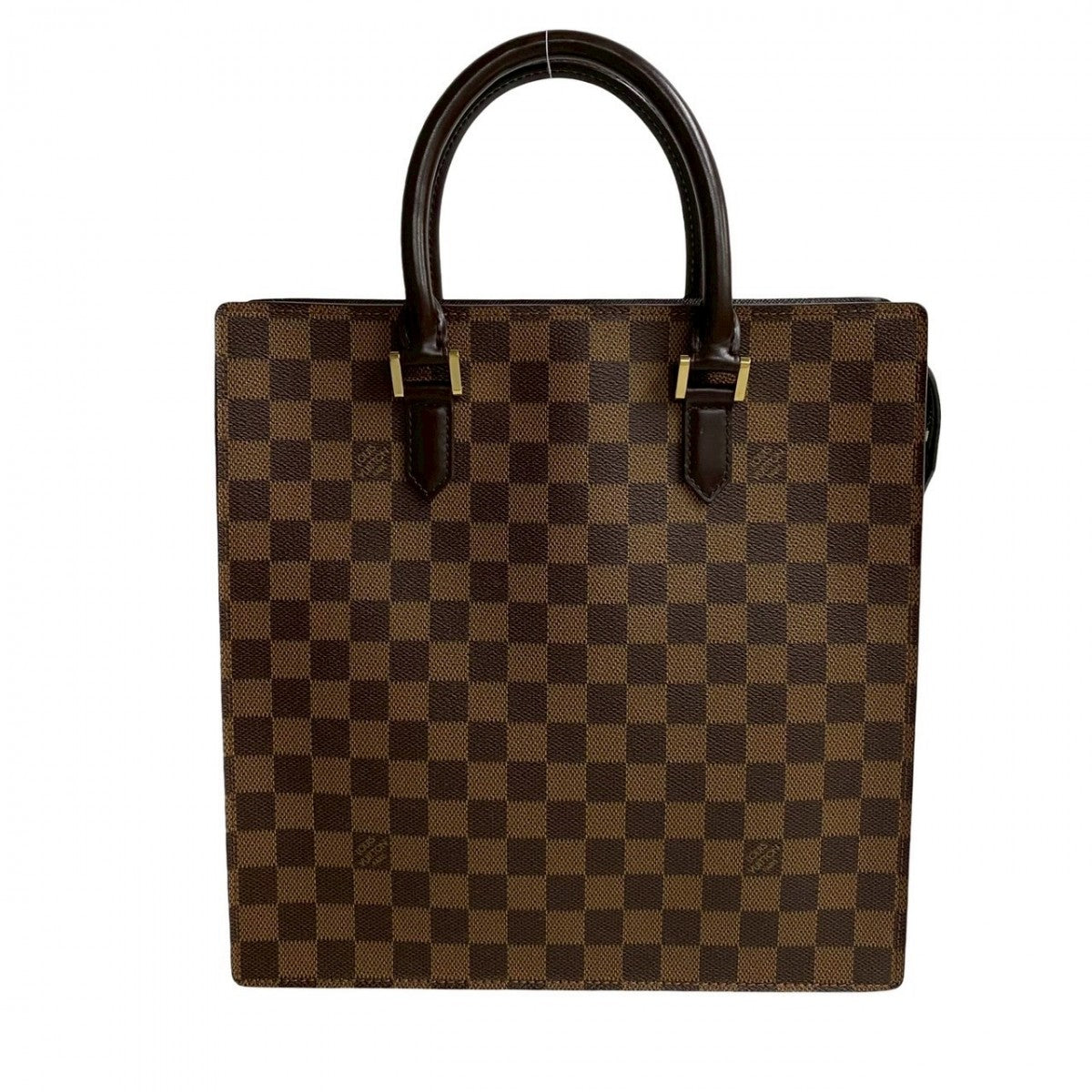 LOUIS VUITTON Handbag Leather, PVC Brown Damier Venice PM Women