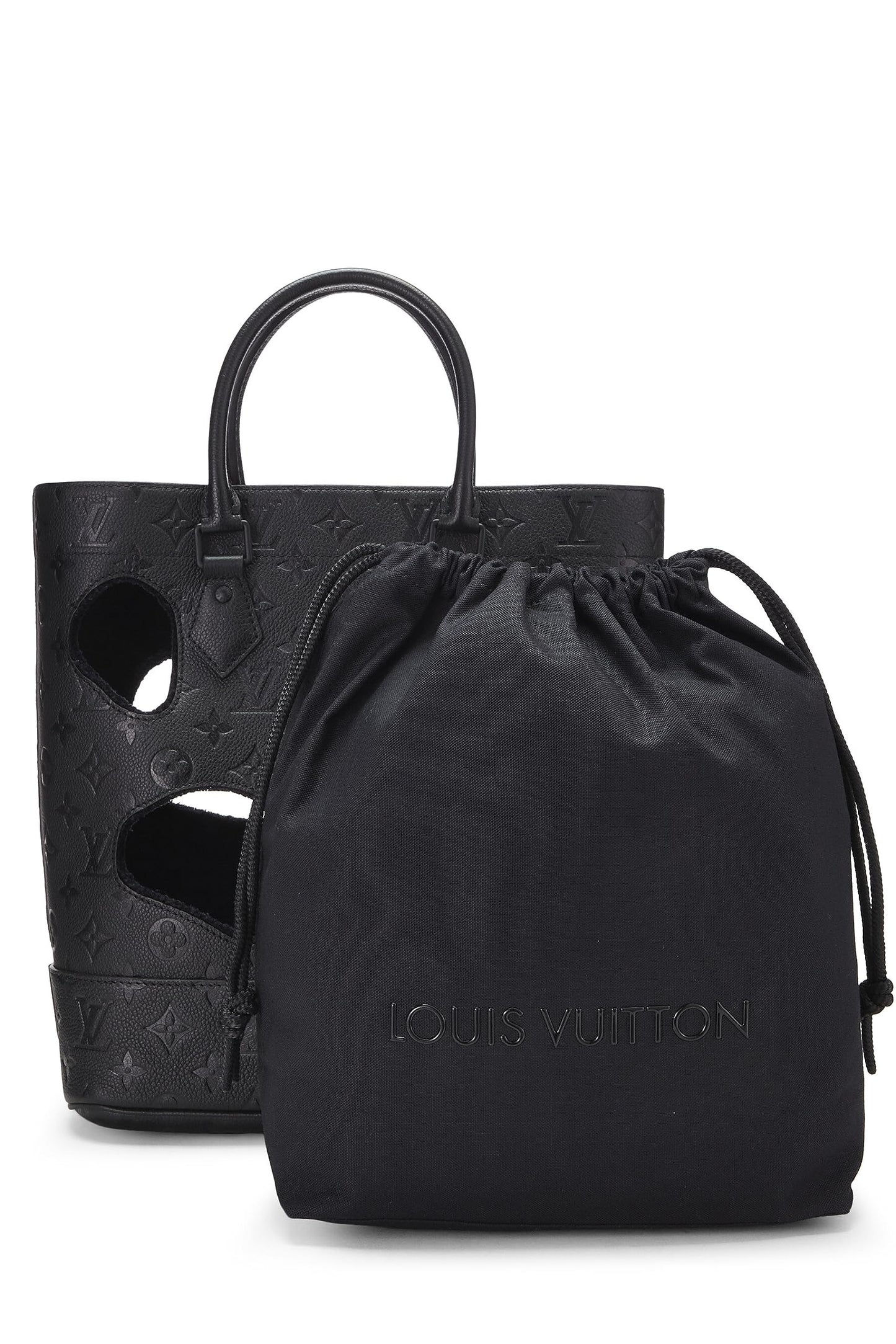 Louis Vuitton, COMME DES GARÇONS x Louis Vuitton Black Monogram Empreinte Bag with Holes, Black