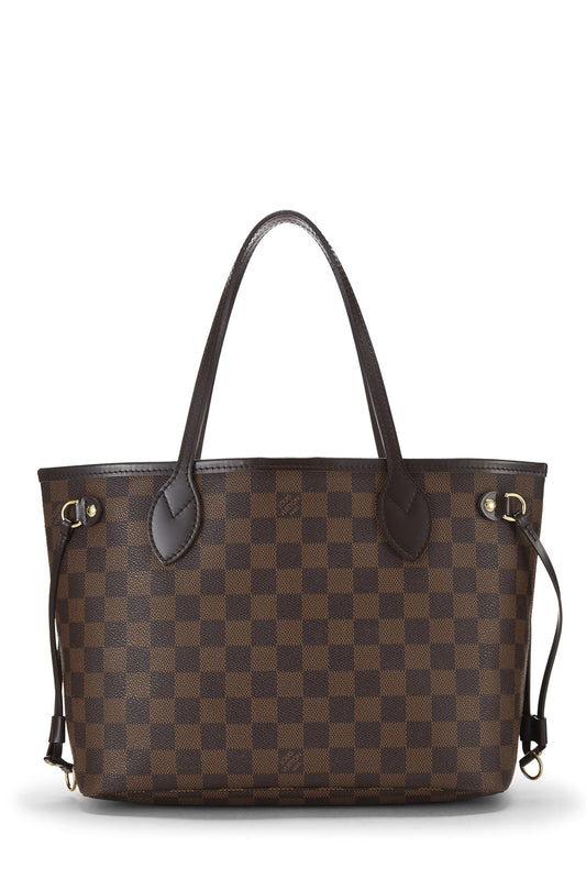 Louis Vuitton, Damier Ebene Neverfull PM, Brown