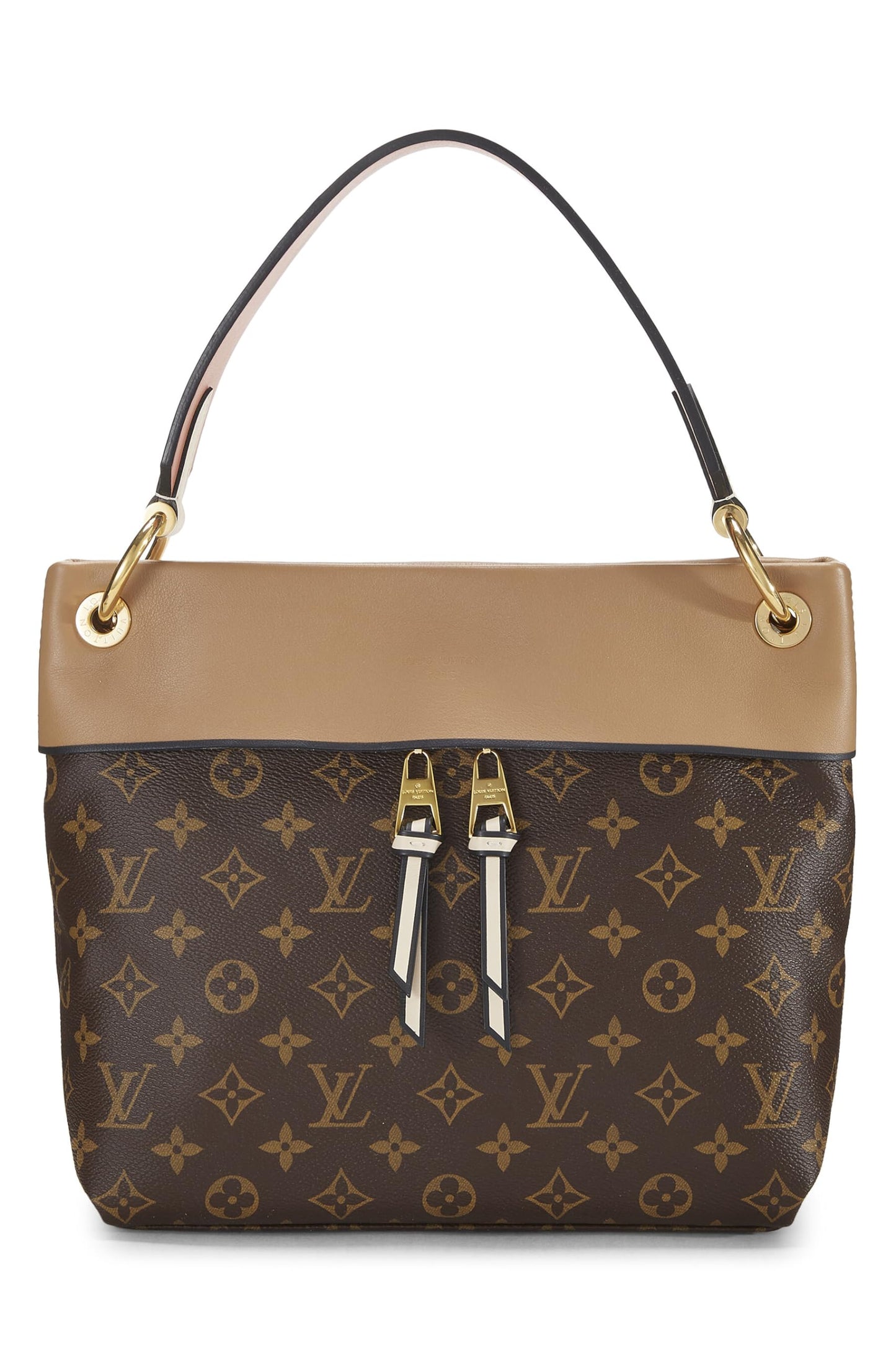 Louis Vuitton, Beige Monogram Canvas & Leather Tuileries Besace, Beige