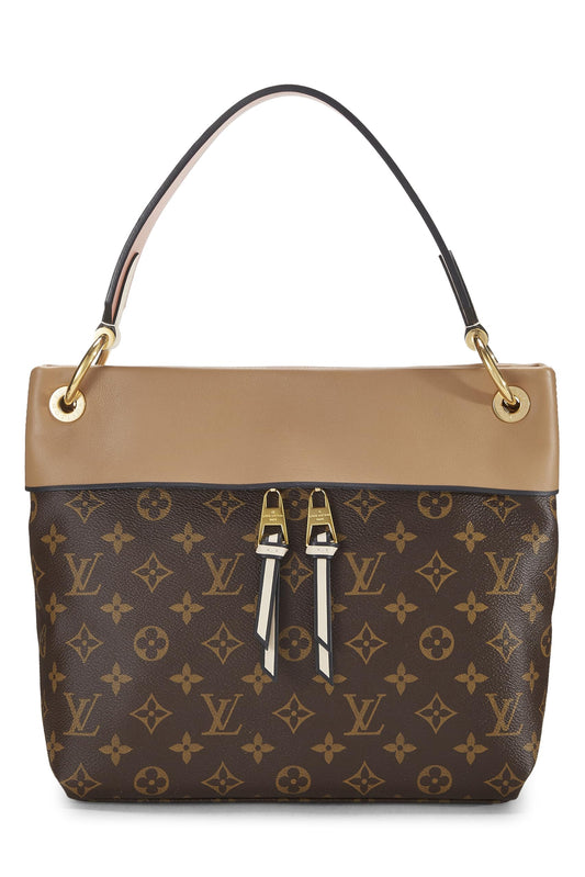 Louis Vuitton, Beige Monogram Canvas & Leather Tuileries Besace, Beige