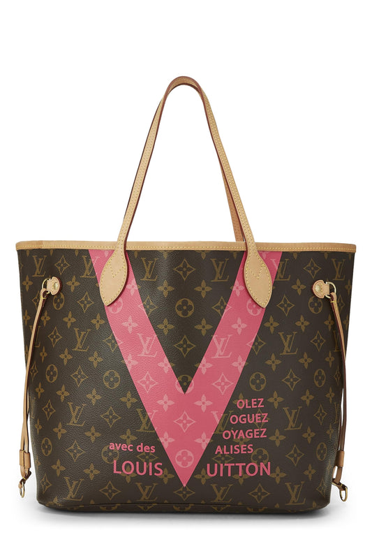 Louis Vuitton, Pink Monogram V Neverfull MM, Pink