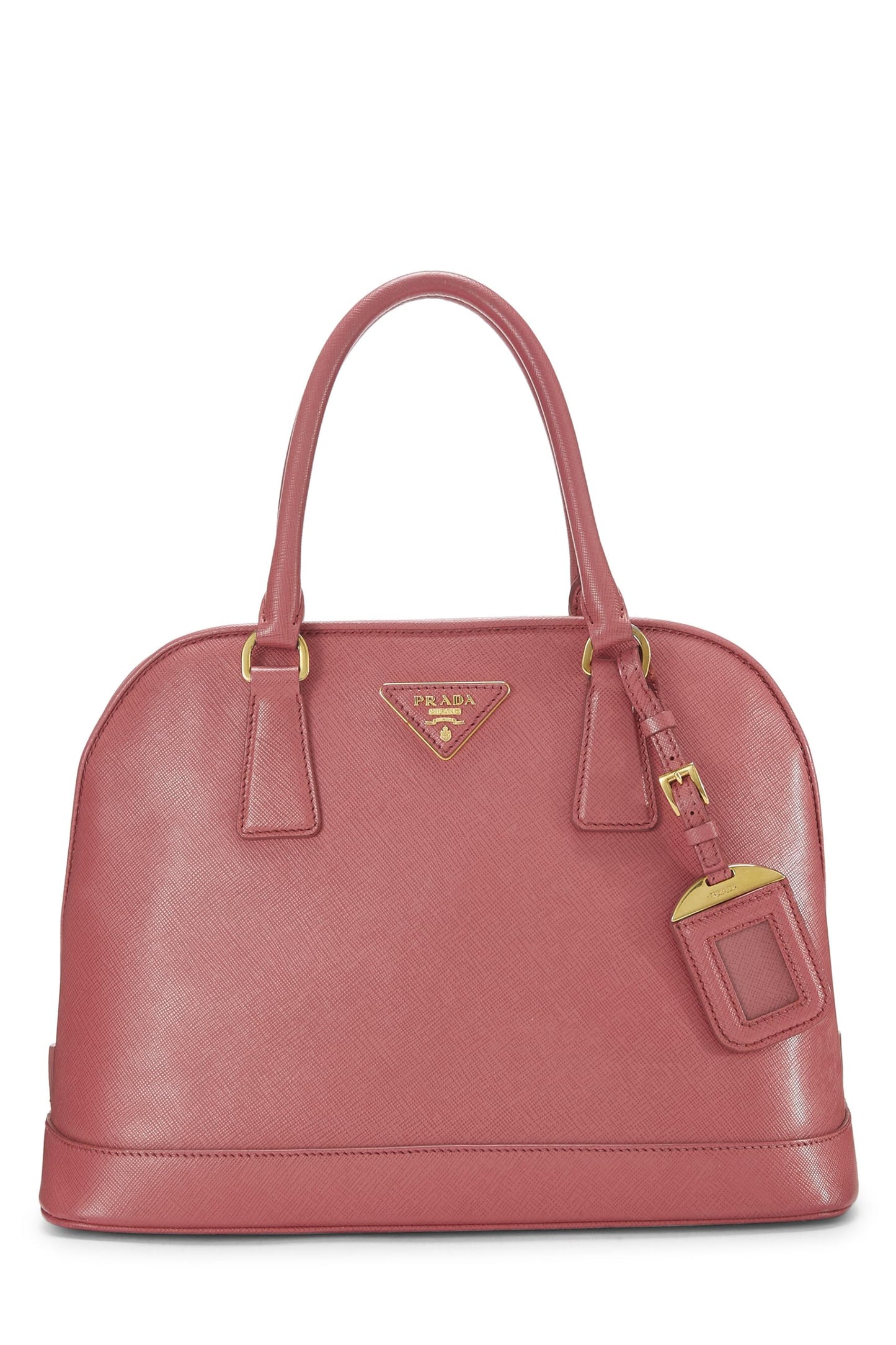 Prada, Pink Saffiano Dome Handbag, Pink