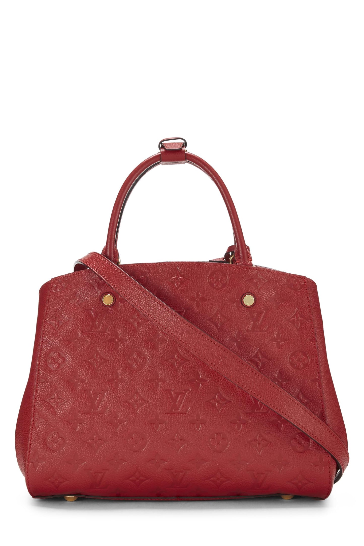 Louis Vuitton, Red Monogram Empreinte Montaigne MM, Red