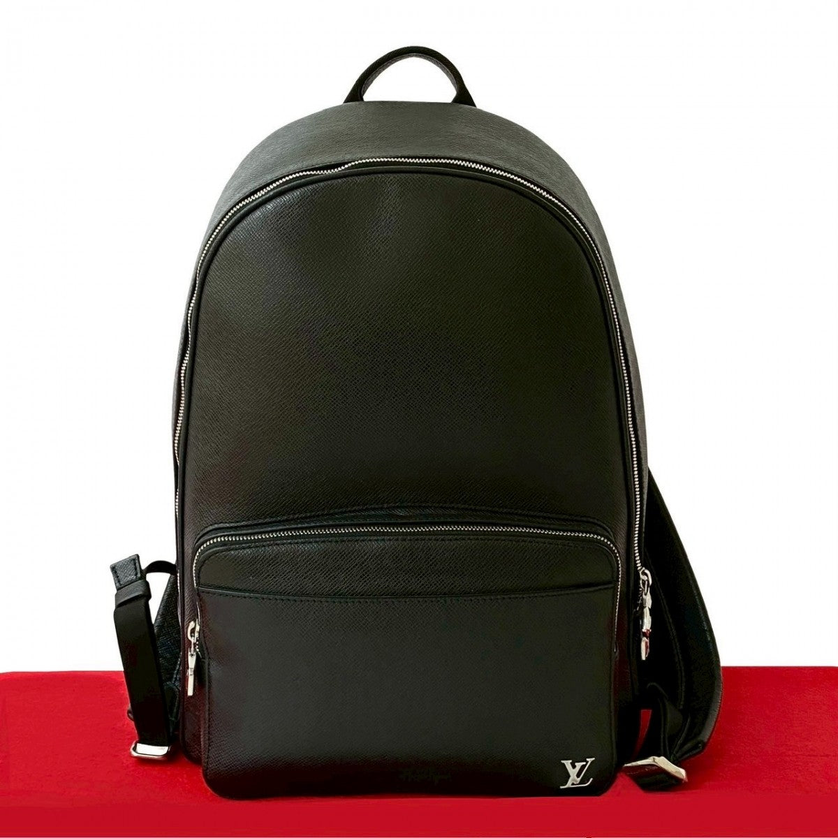 LOUIS VUITTON Backpack Leather (Leather) black Taiga Alex mens(Unisex)
