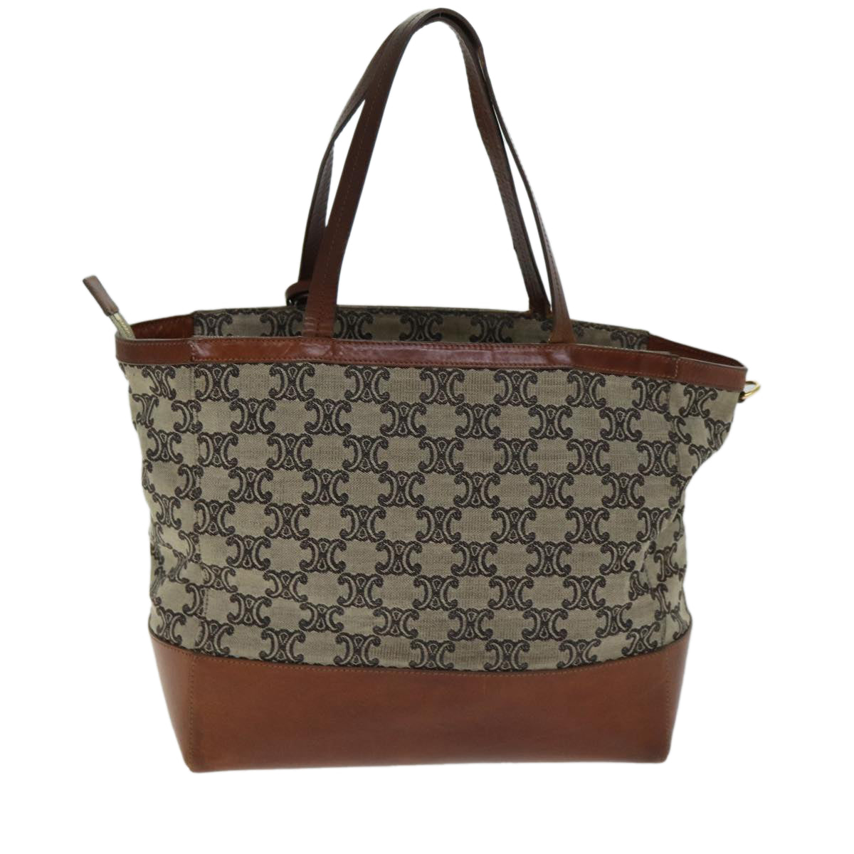 Luxury CELINE Macadam Canvas Tote Bag Beige 81619
