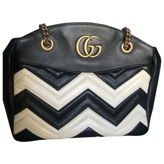 Gucci marmont black leather handbag
