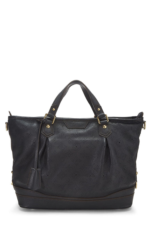 Louis Vuitton, Black Monogram Mahina Leather Stellar PM, Black