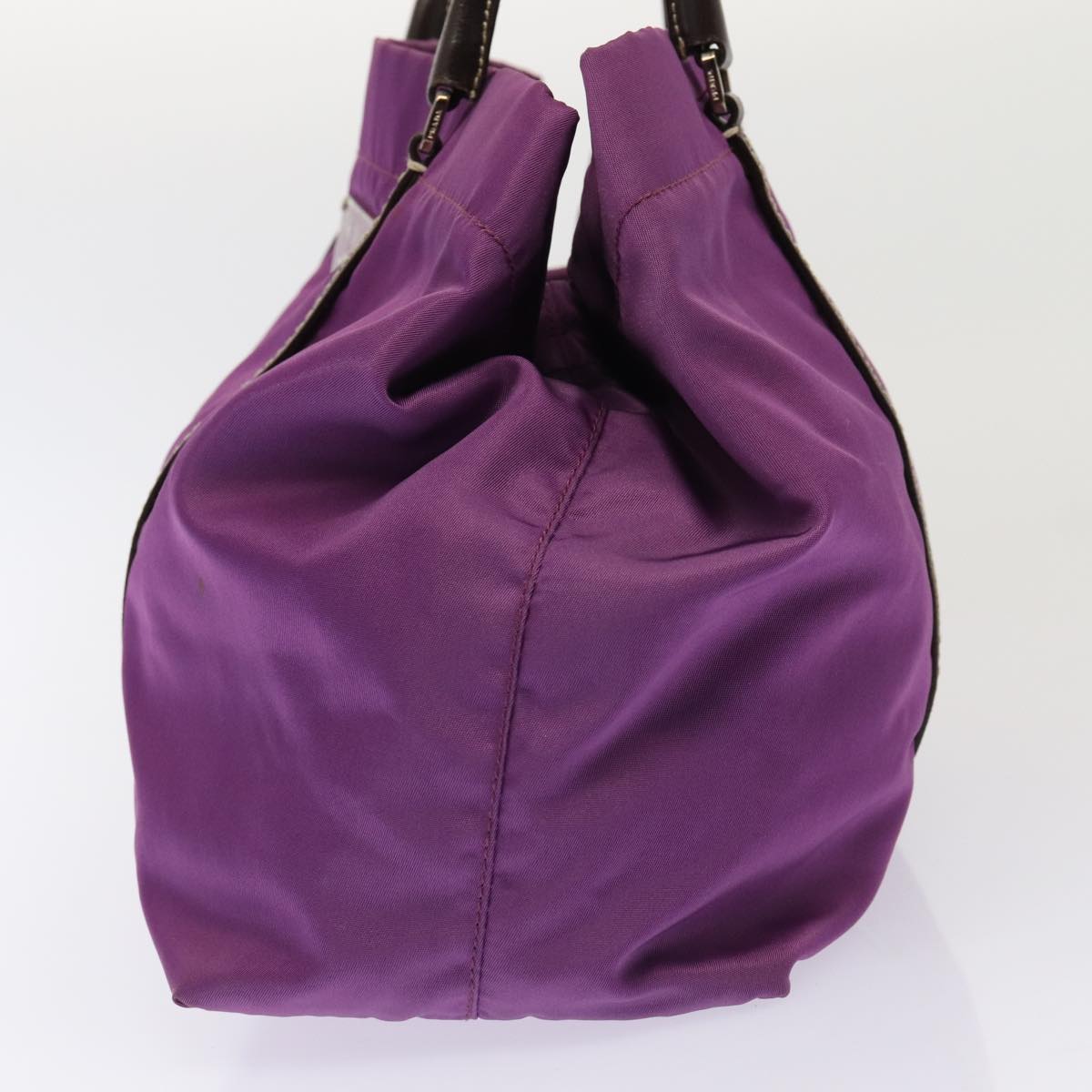 PRADA Hand Bag Nylon Purple Auth