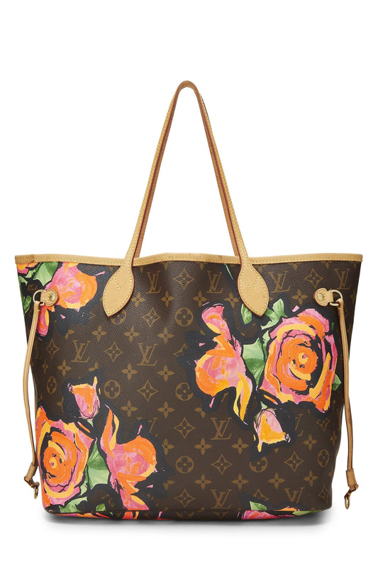 Louis Vuitton, Stephen Spro x Louis Vuitton Monogram Canvas Roses Neverfull MM, Brown