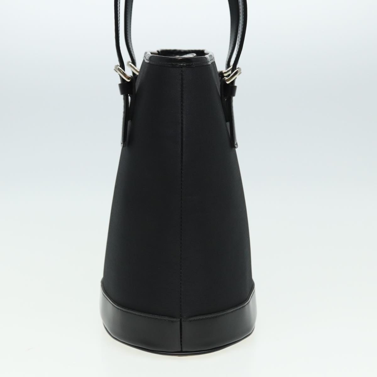 Burberry Blue Label Hand Bag Nylon Black Auth 81857