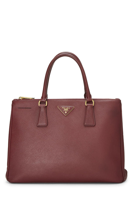Prada, Burgundy Saffiano Executive Tote Medium, Burgundy