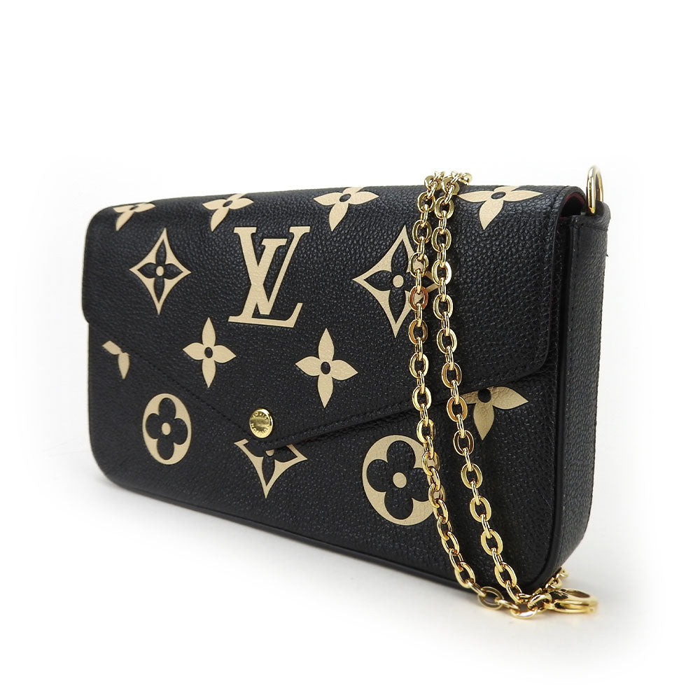 LOUIS VUITTON Shoulder Bag Monogram Ann Platt black Pochette Felice