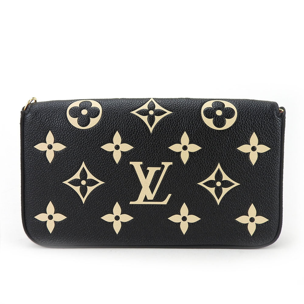 LOUIS VUITTON Shoulder Bag Monogram Ann Platt black Pochette Felice