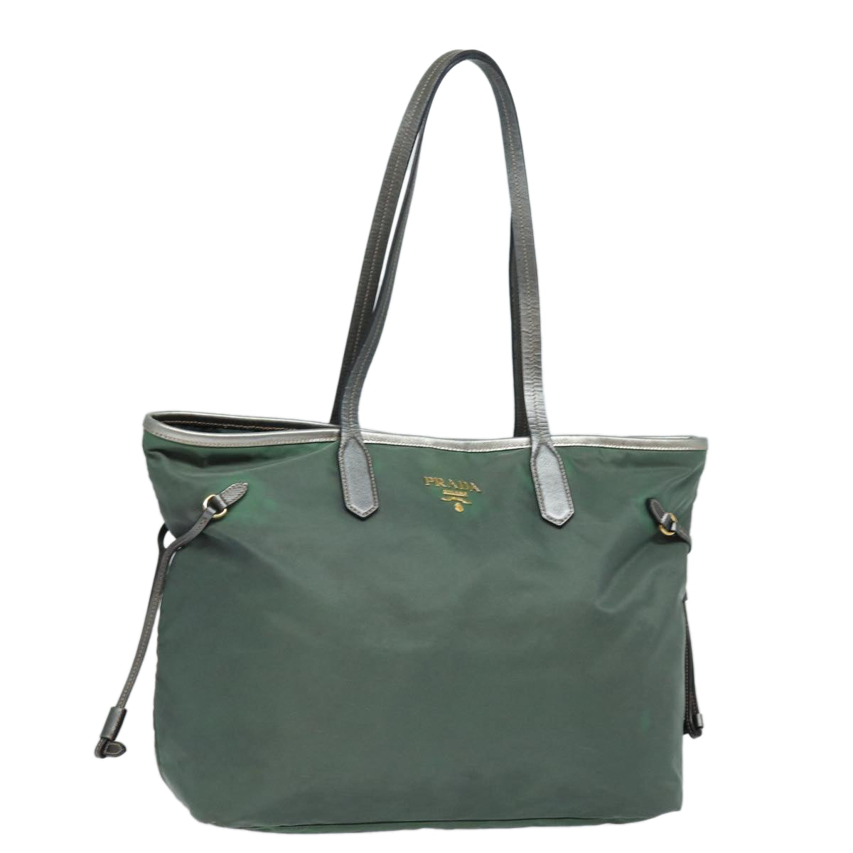 PRADA Tote Bag Nylon Green Auth