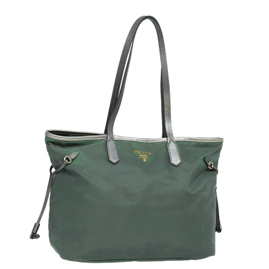 PRADA Tote Bag Nylon Green Auth