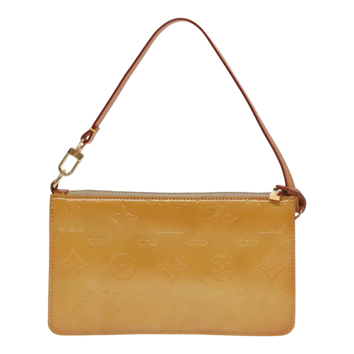 LOUIS VUITTON Monogram Vernis Lexington Accessory Pouch Beige M91010 Auth 81991