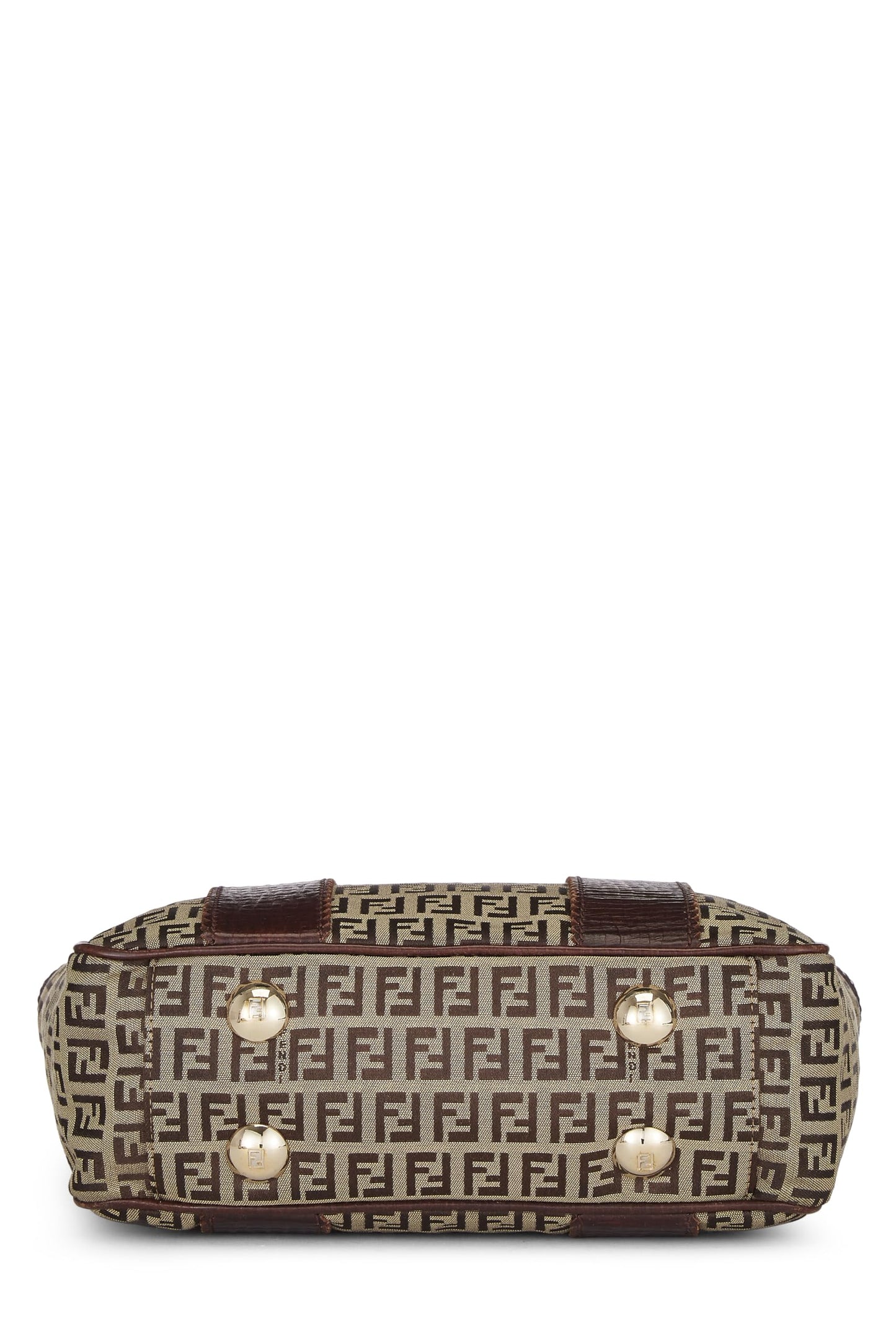 Fendi, Brown Zucchino Canvas Tote Small, Brown