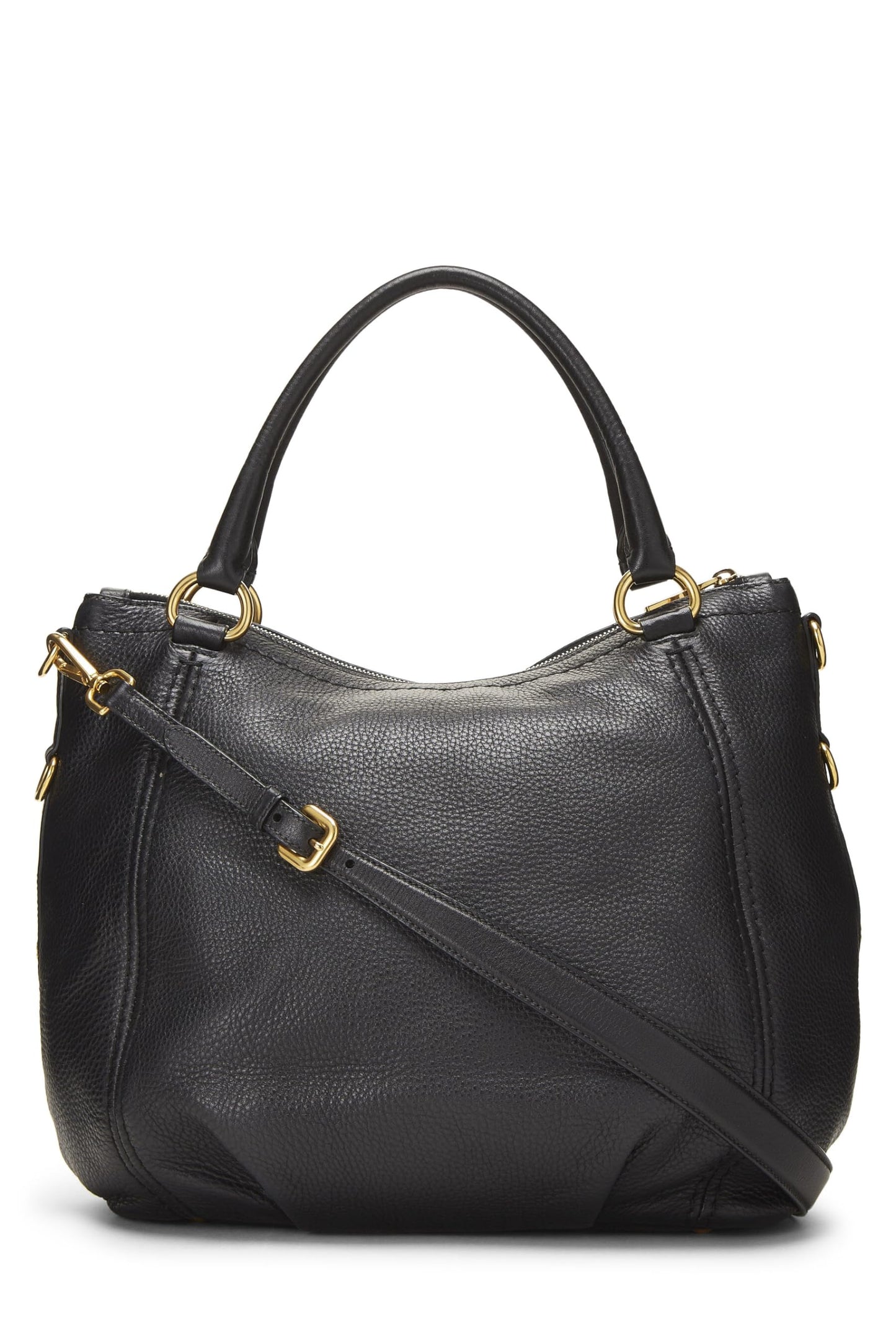 Prada, Black Vitello Daino Sacca Manici, Black Luxury Handbag