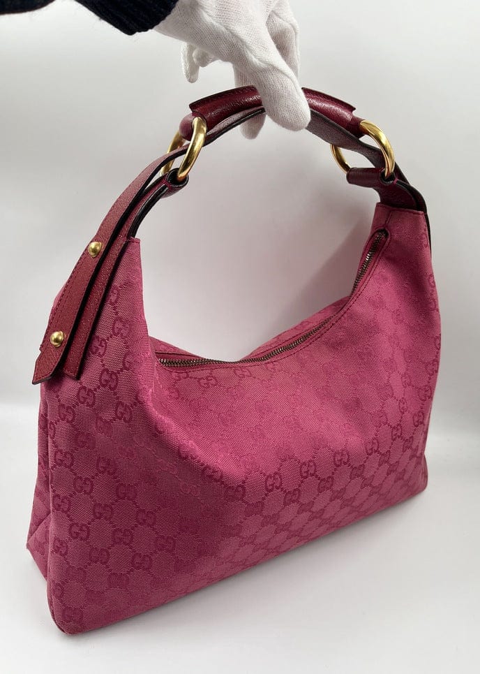 Gucci Leather Canvas Shoulder Bag Style 17