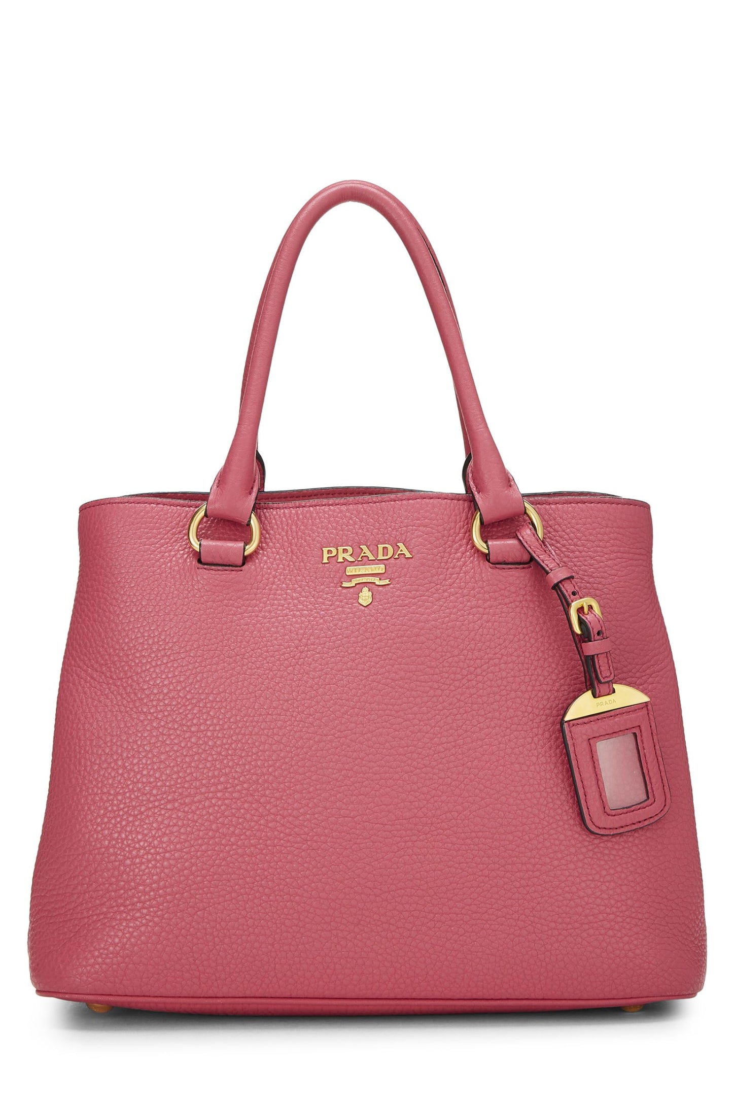 Prada, Pink Vitello Daino Convertible Top Handle Tote, Pink