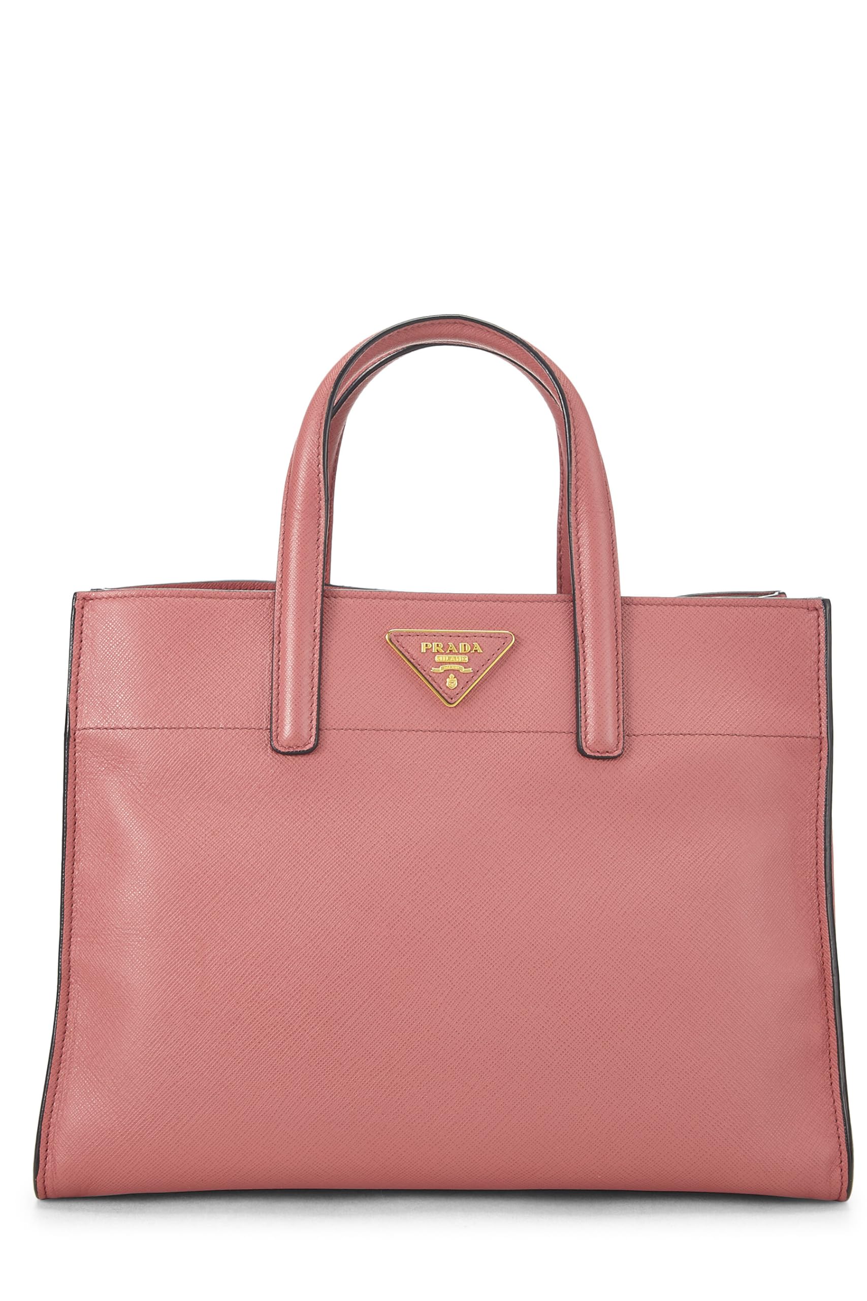 Prada, Pink Saffiano Tote, Pink