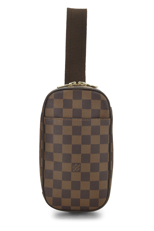 Louis Vuitton, Damier Ebene Canvas Pochette Gange, Brown