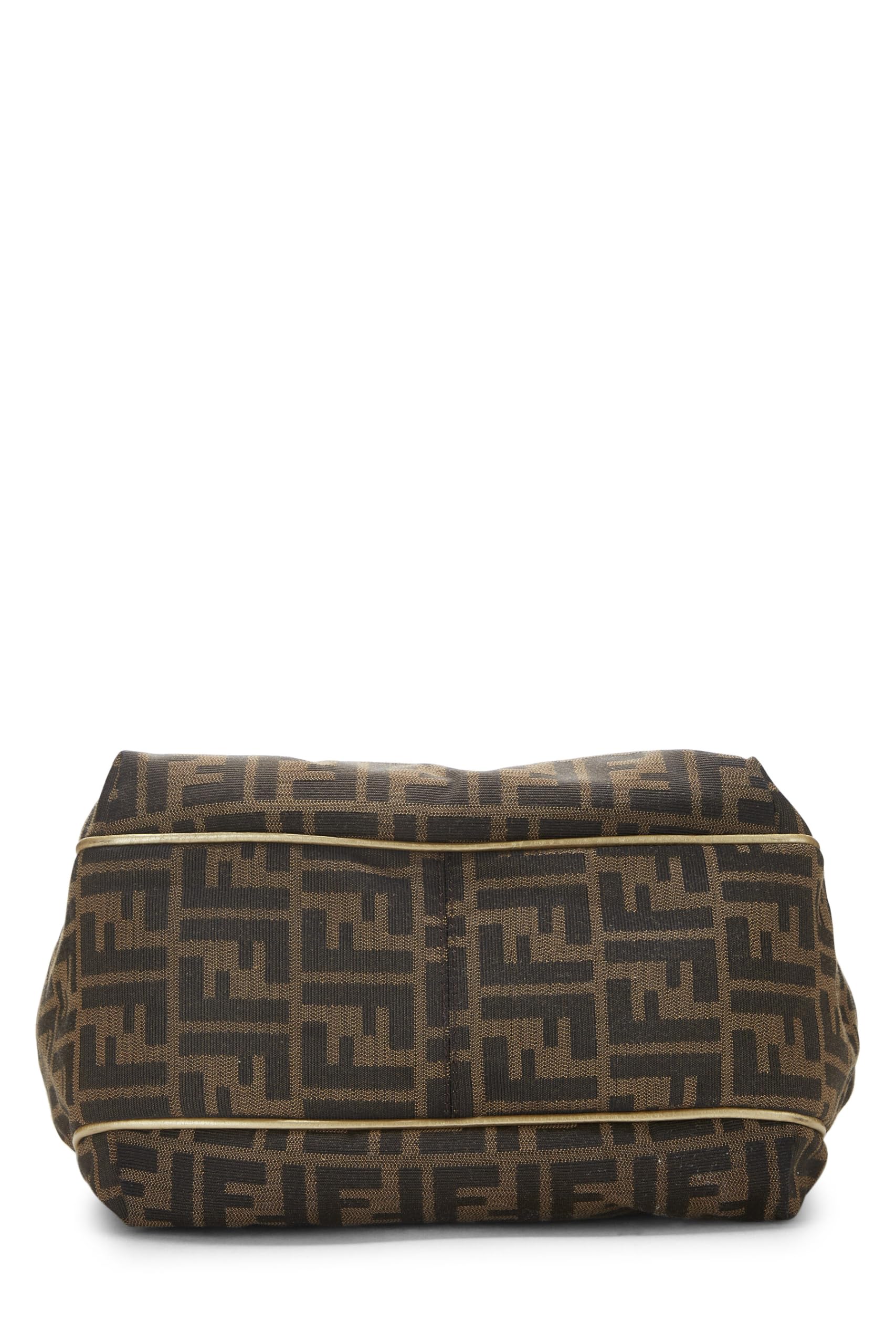 Fendi, Gold Zucca Canvas Shoulder Bag, Gold