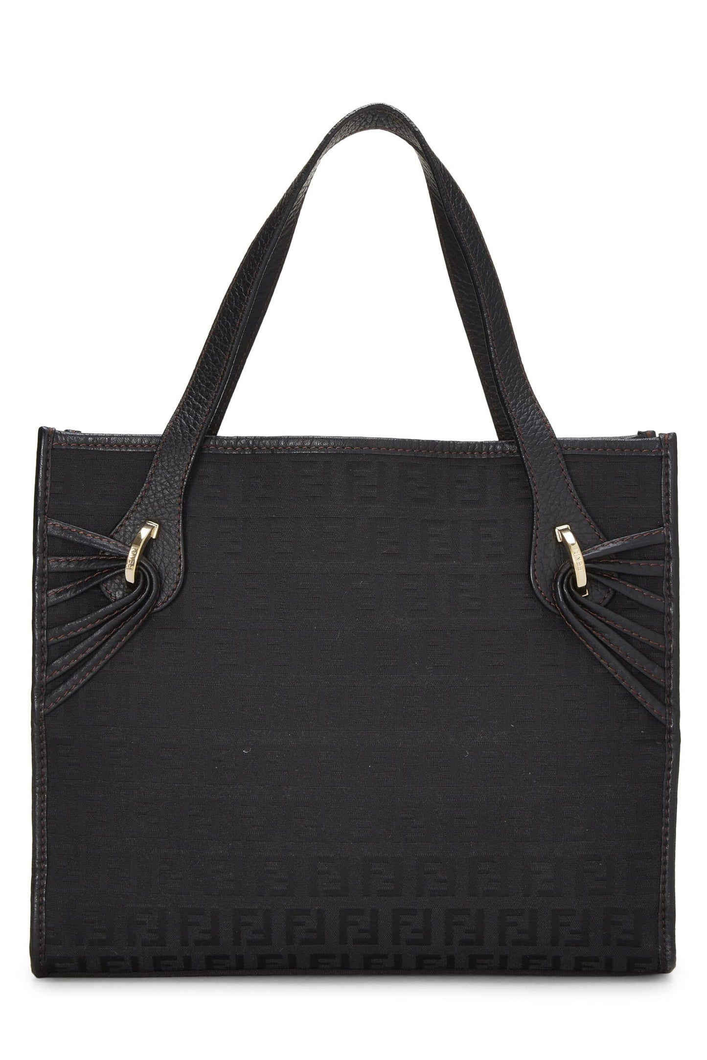 Fendi, Black Zucchino Canvas Tote Small, Black