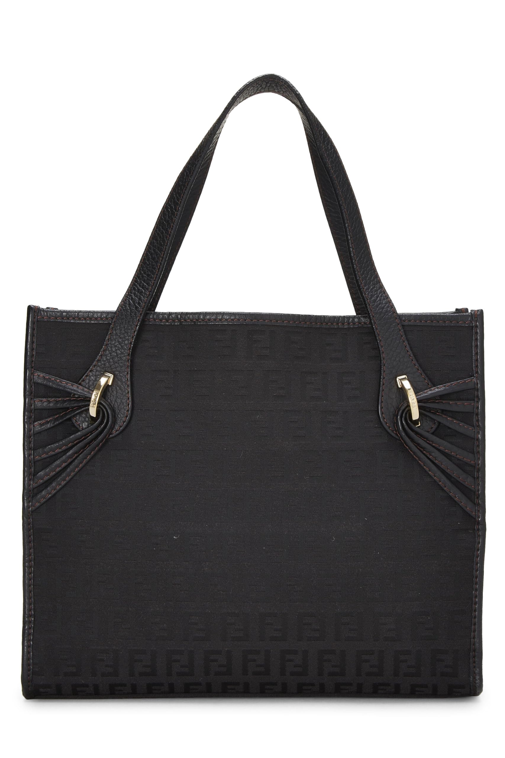 Fendi, Black Zucchino Canvas Tote Small, Black
