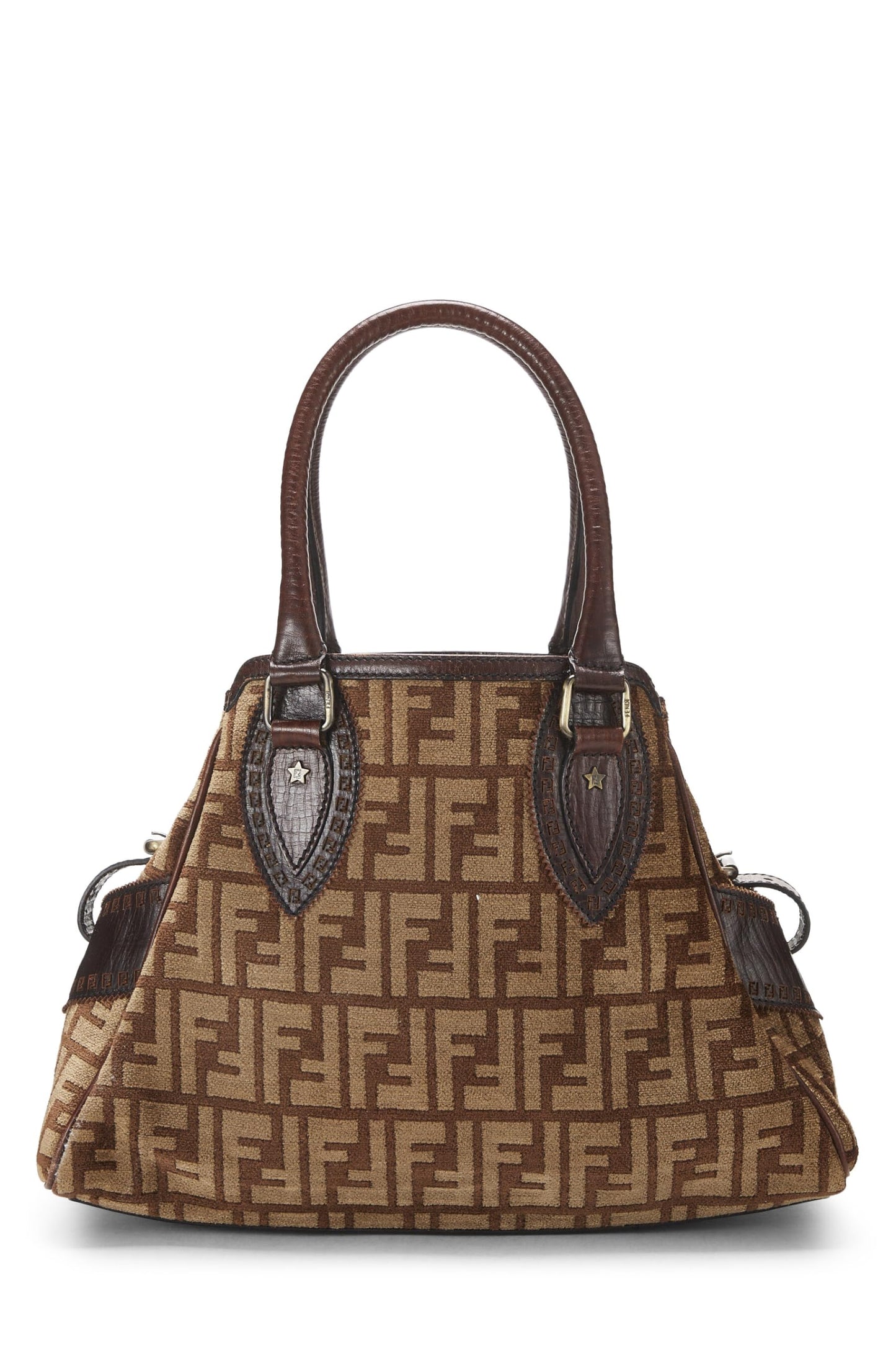 Fendi, Brown Zucca Velour Bag Du Jour Medium, Brown