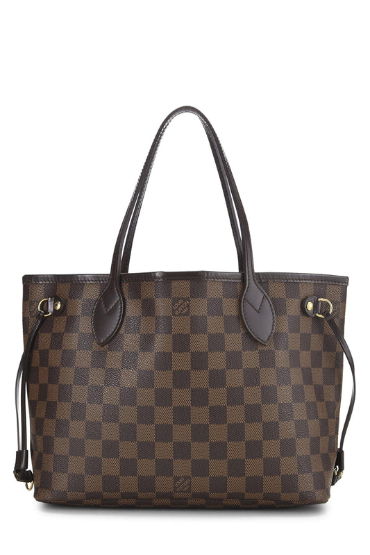 Louis Vuitton, Damier Ebene Neverfull PM, Brown