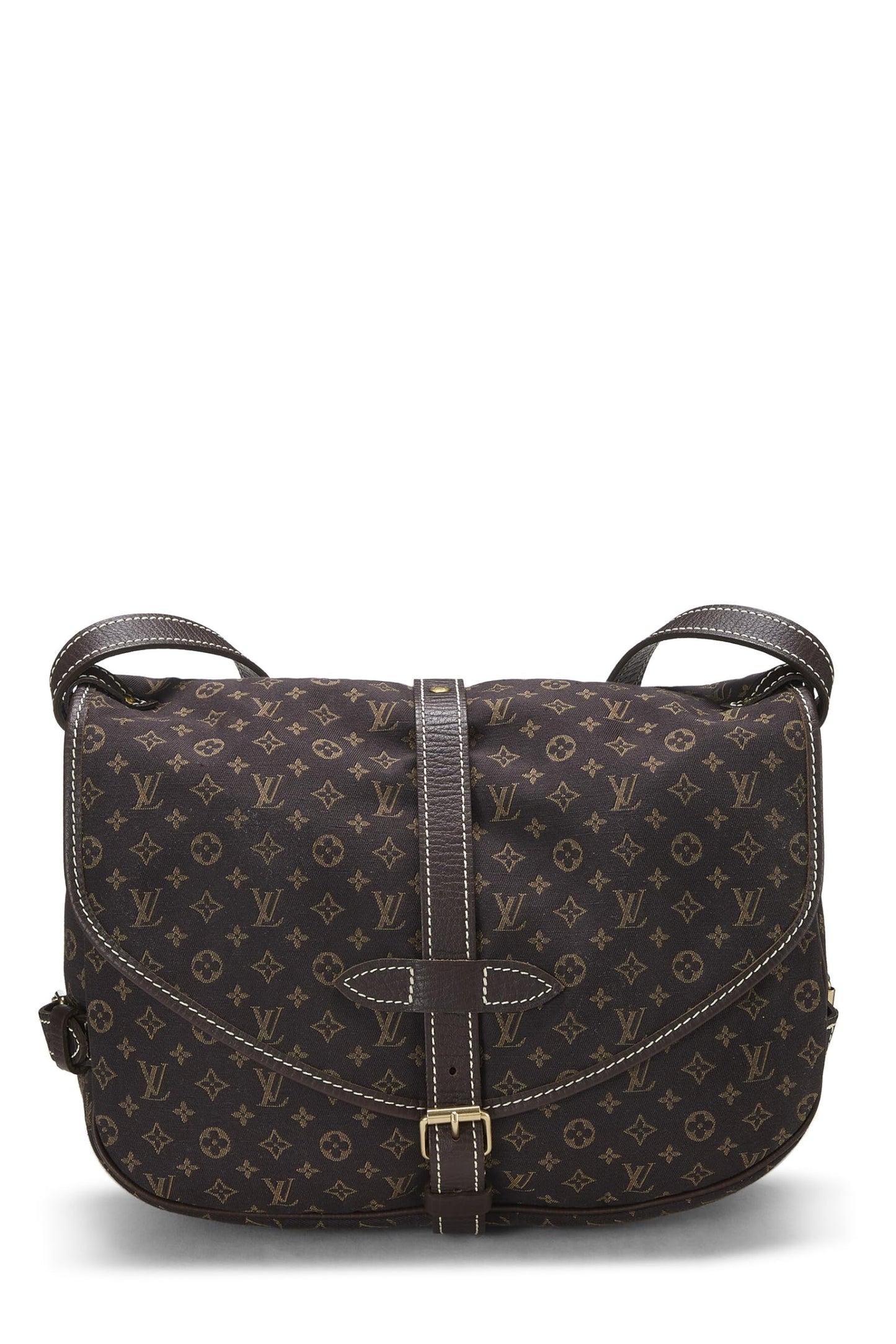 Louis Vuitton, Monogram Mini Lin Saumur 30, Brown