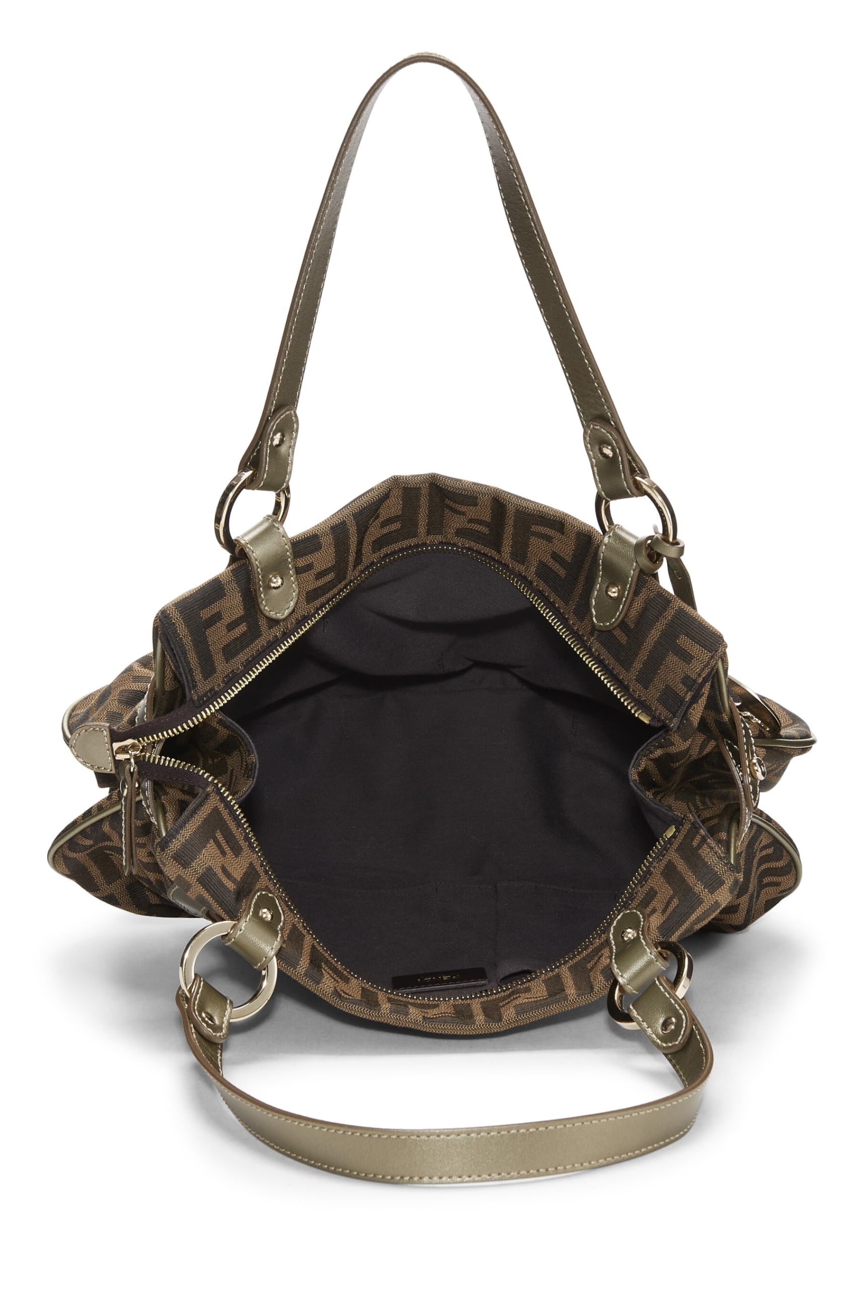 Fendi, Brown Zucca Canvas Chef Medium, Silver