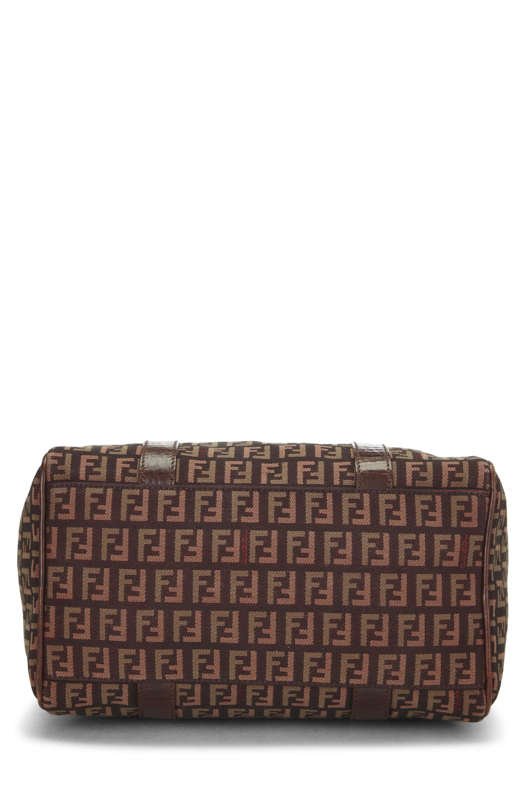 Fendi, Brown Zucchino Boston Bag Mini, Brown