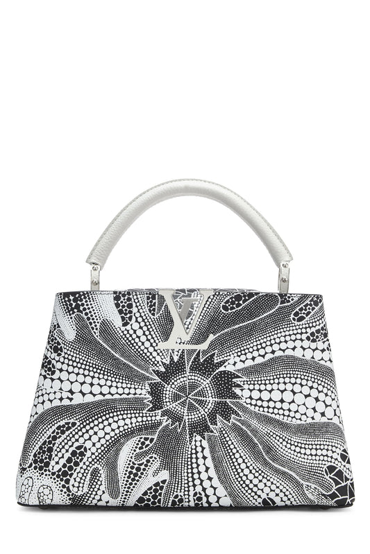 Louis Vuitton, LV x YK Black & White Taurillon Capucines MM, Multi