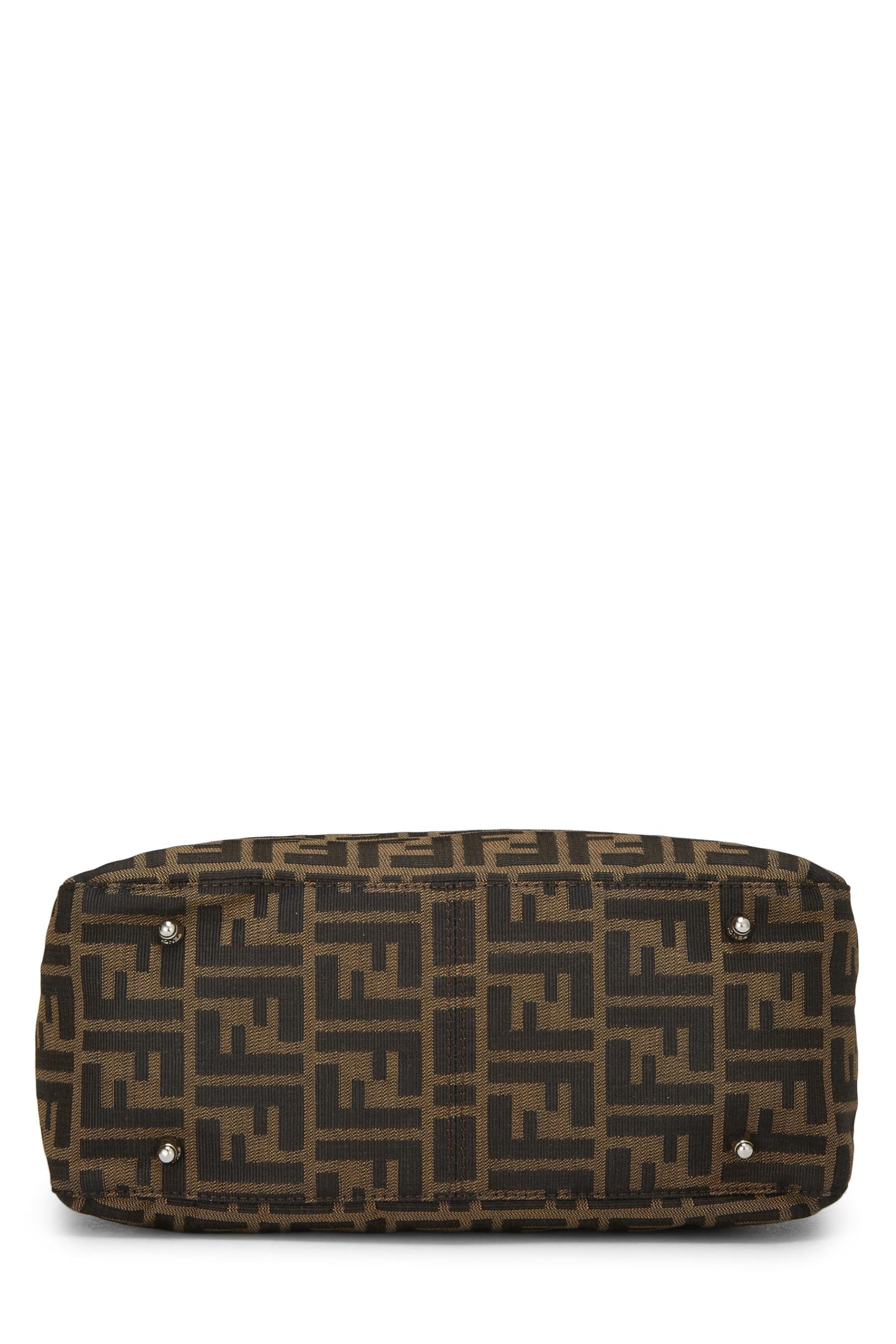 Fendi, Brown Zucca Canvas Handbag Small, Brown