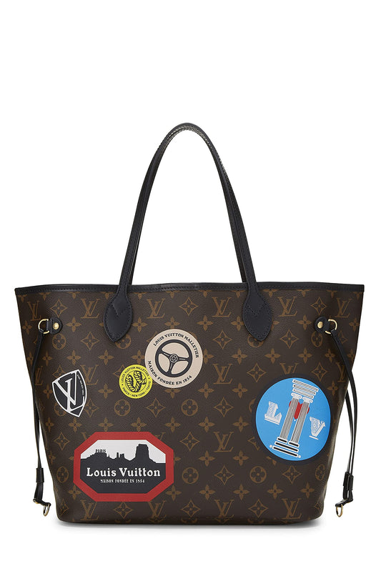 Louis Vuitton, Monogram Canvas World Tour Neverfull MM, Brown