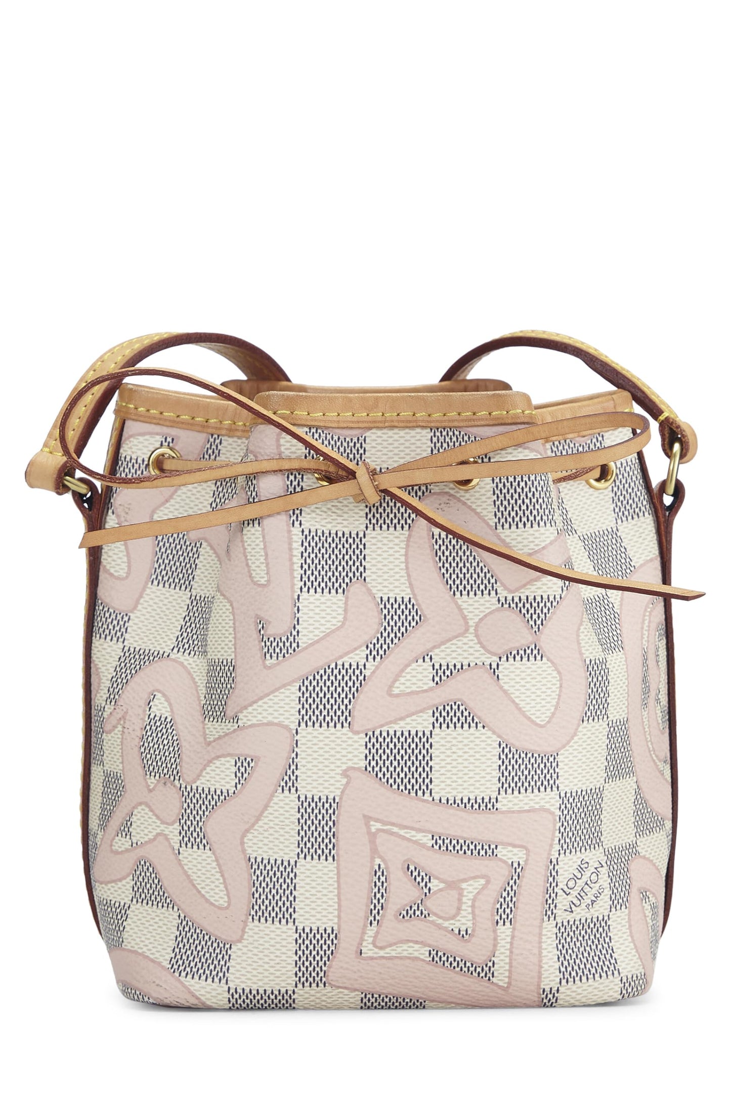 Louis Vuitton, Pink Summer Spirit Damier Azur Tahitienne Noé Nano, White