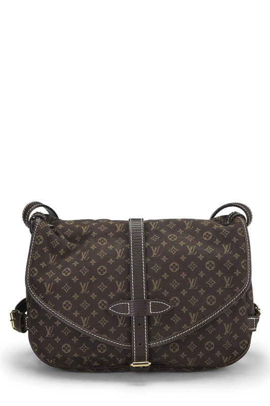 Louis Vuitton, Brown Monogram Mini Lin Saumur 30, Brown