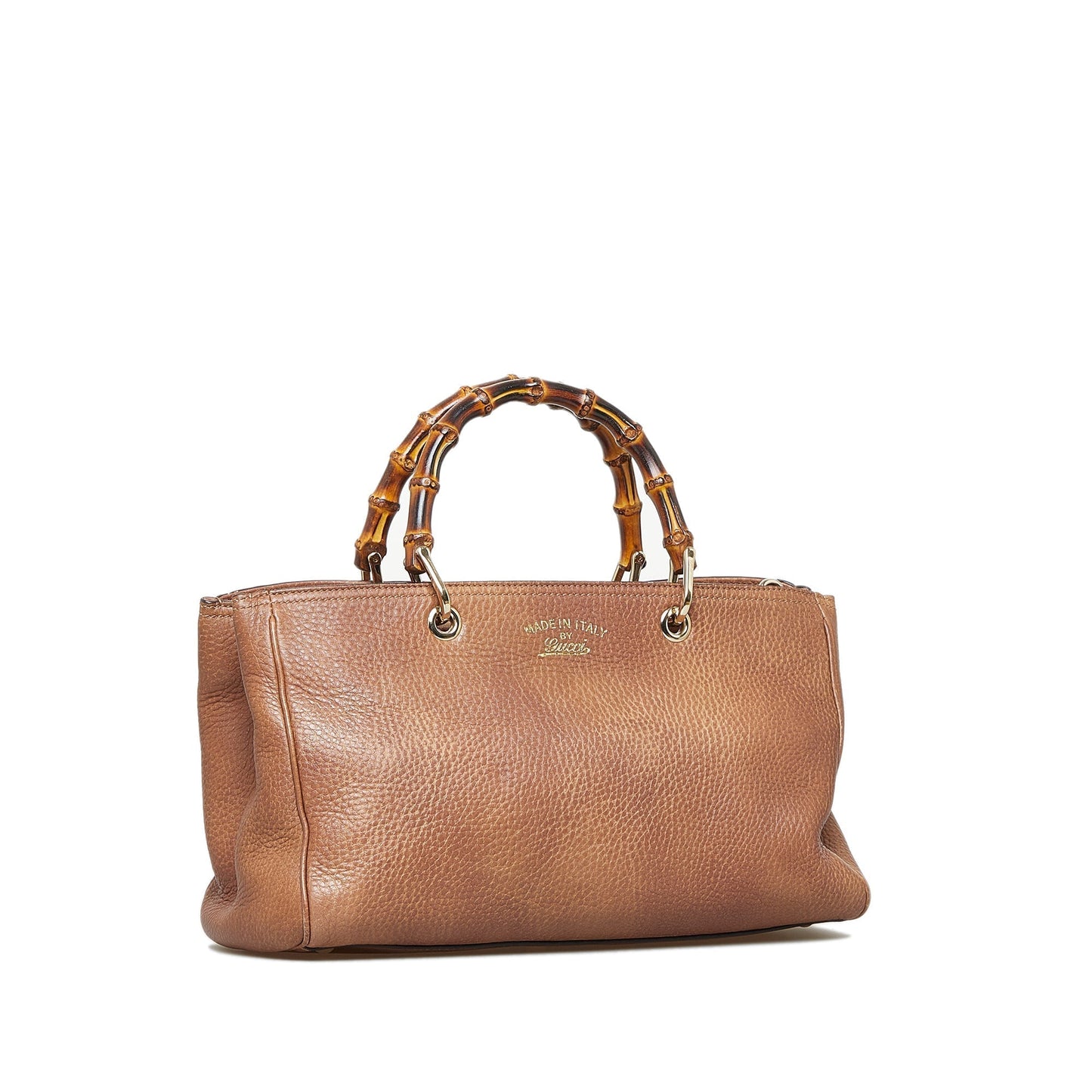 Gucci Bamboo Brown Leather Tote Style 1