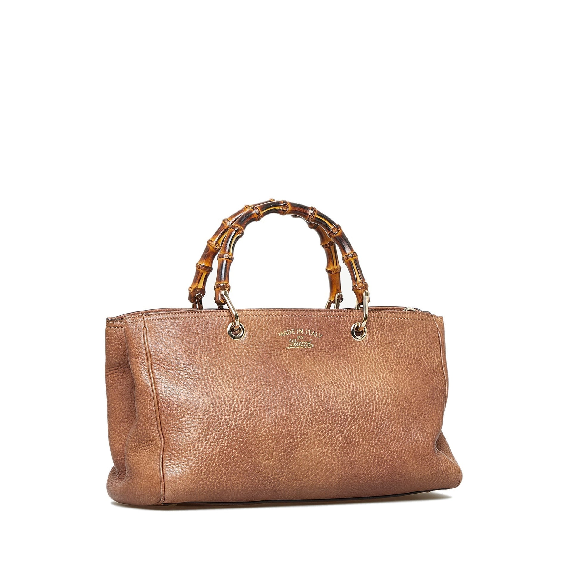 Gucci Bamboo Brown Leather Tote Style 1