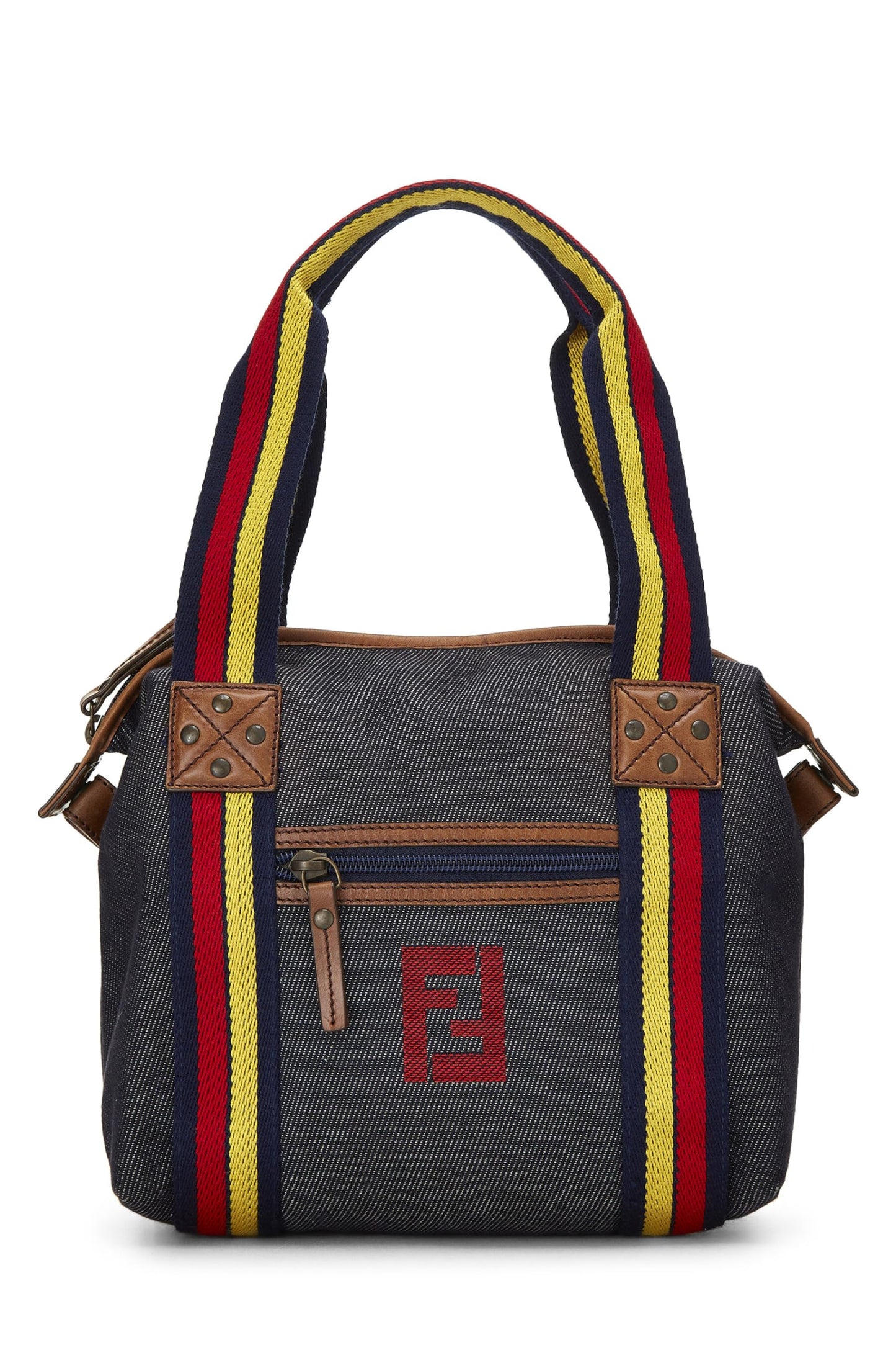 Fendi, Multicolor Denim Handbag, Multi