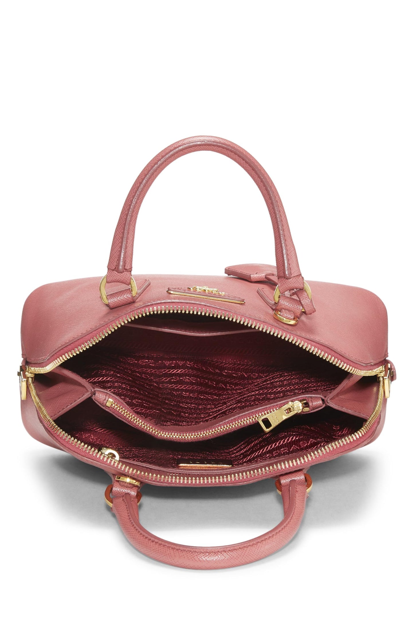 Prada, Pink Saffiano Leather Promenade Small, Pink Luxury Handbag