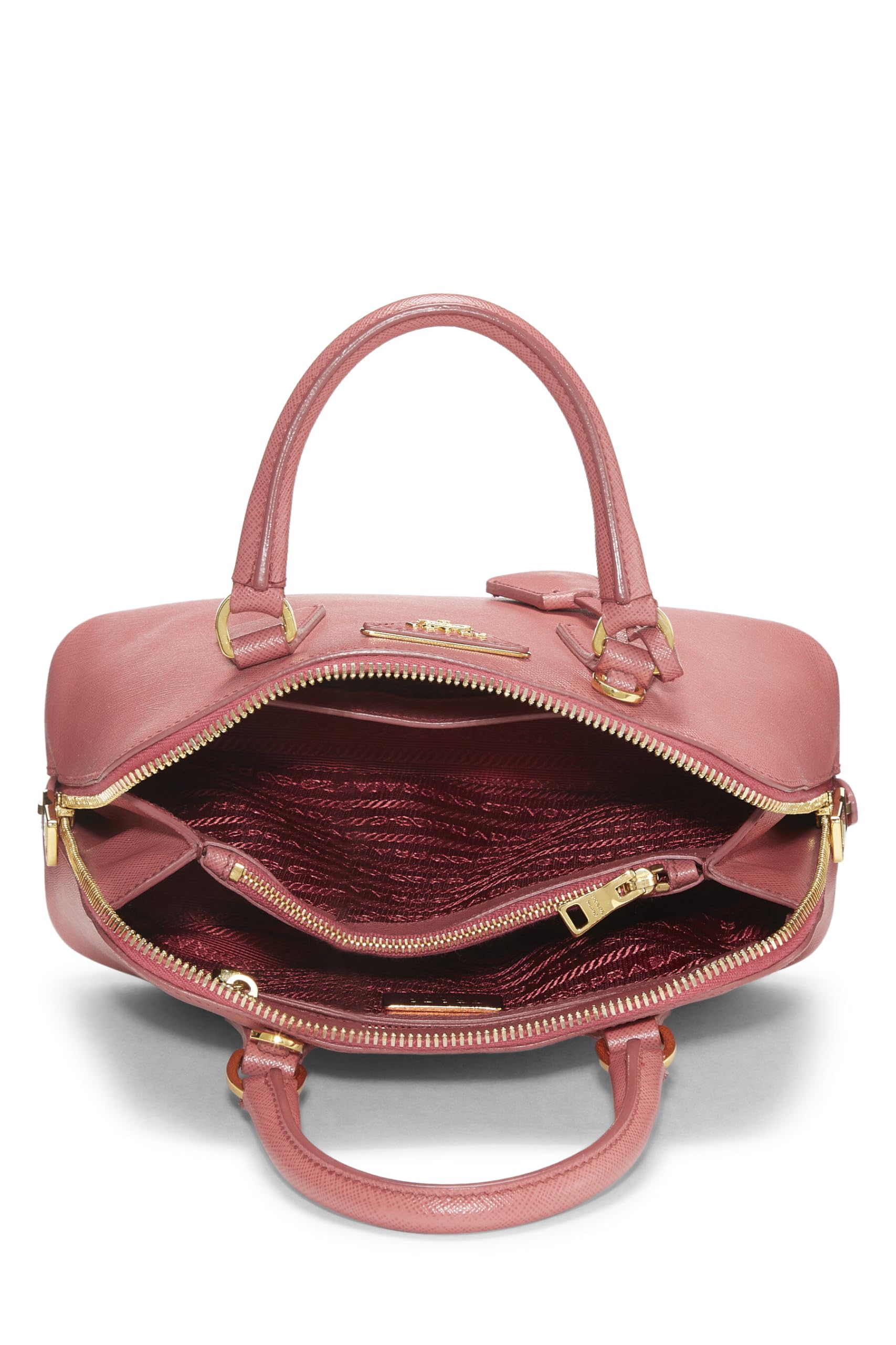 Prada, Pink Saffiano Leather Promenade Small, Pink Luxury Handbag