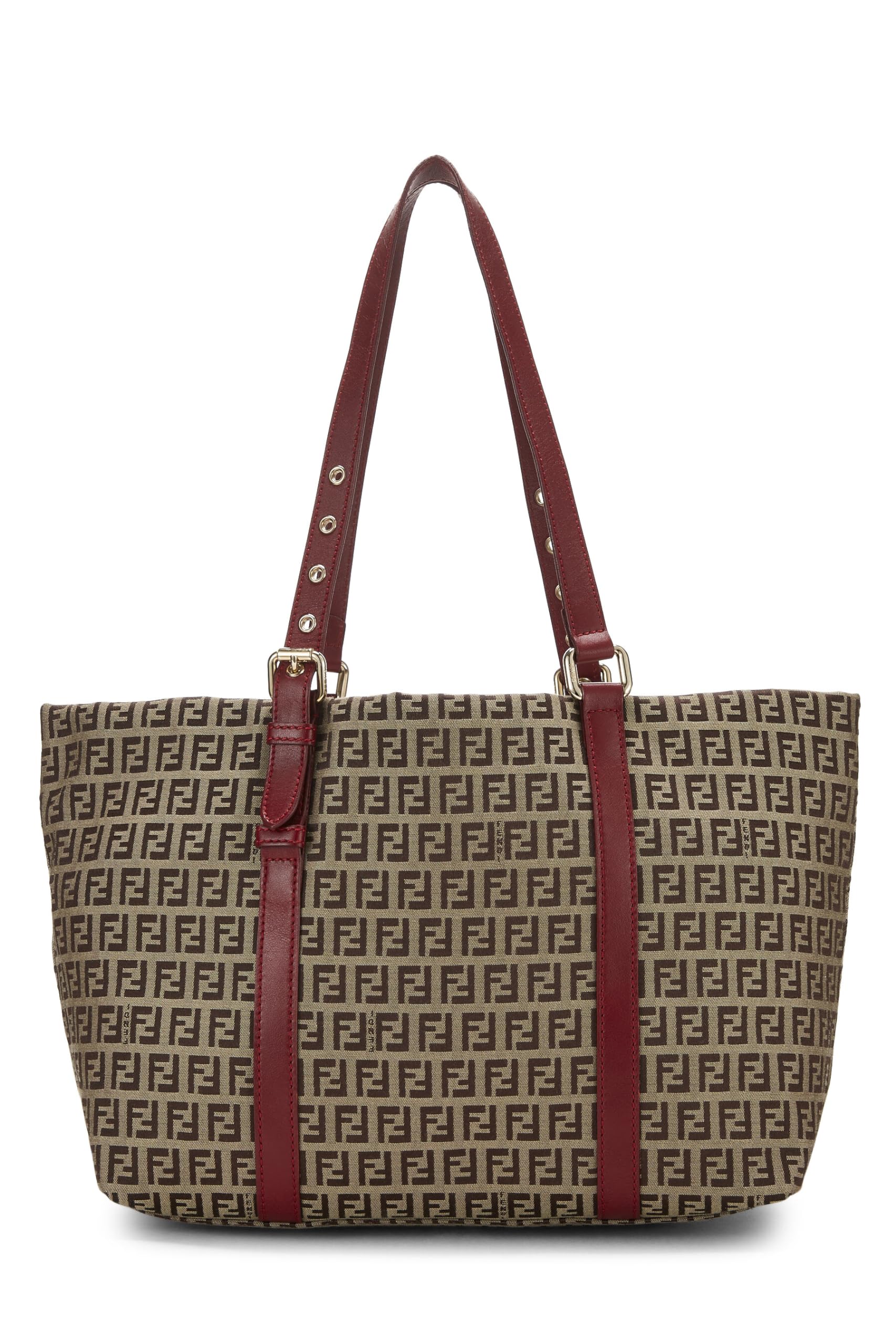 Fendi, Red Zucchino Canvas Superstar Tote, Red